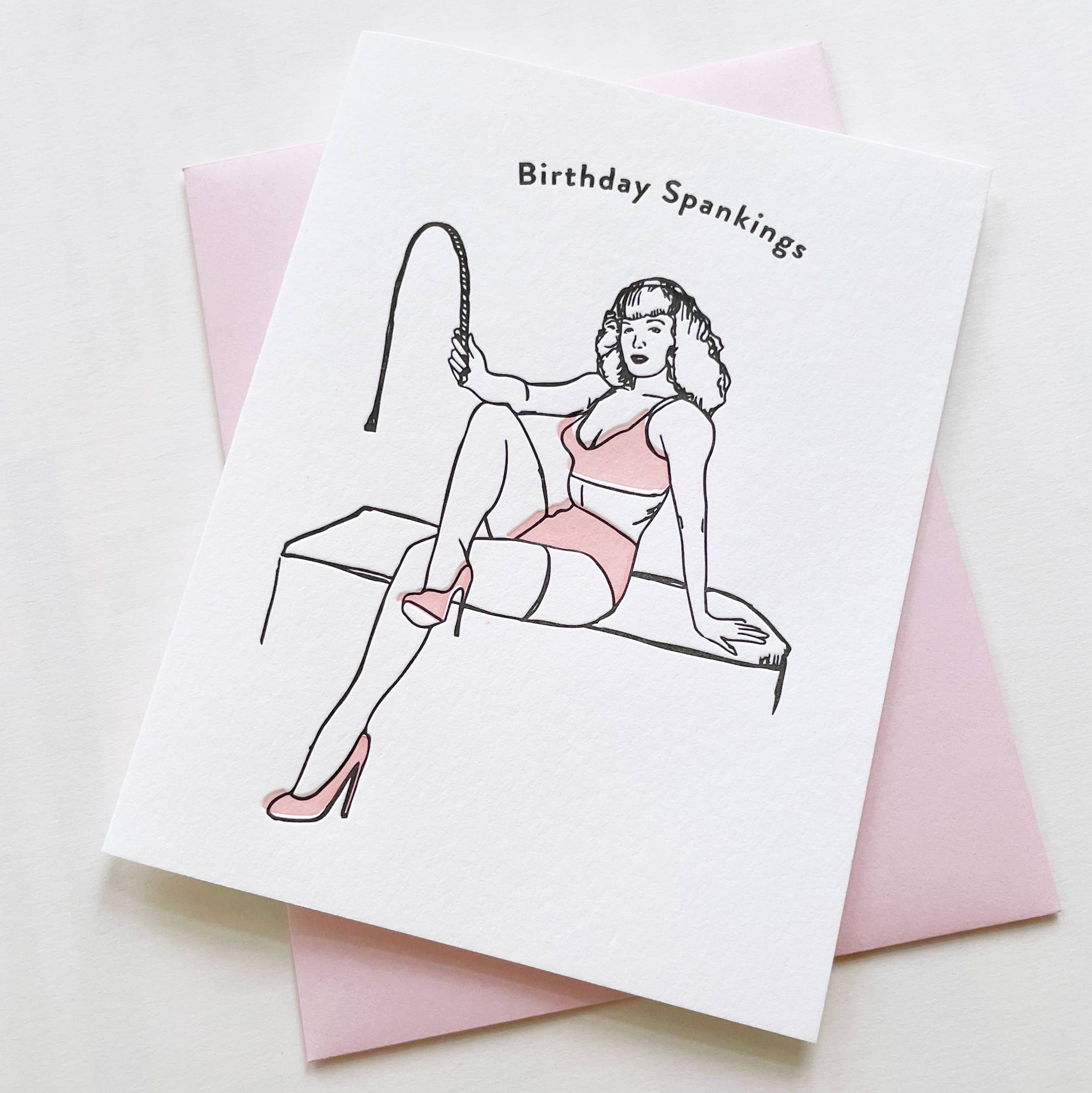 Femme Birthday Spankings – Graphic-Poetry Stationery Shop